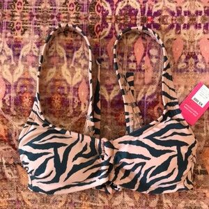 Target animal print bikini top sz XS NWT